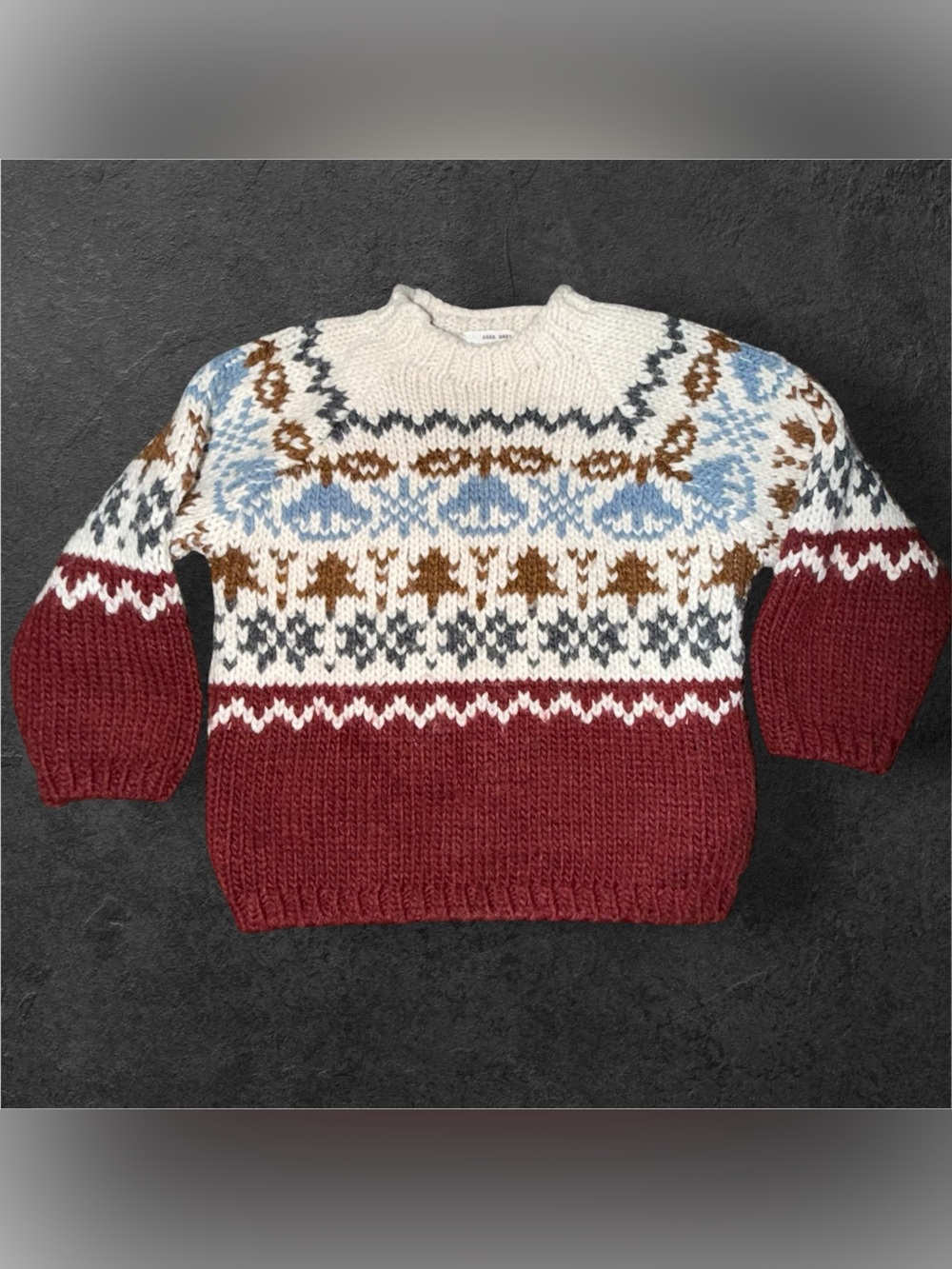 Zara Baby Knit Fair Isle Sweater – 18–24M